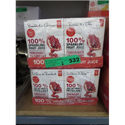 2 Cases of pomegranate cranberry sparkling juice