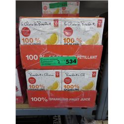 2 Cases of orange tangerine sparkling juice