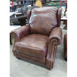 NEW-brown leather reclining chair
