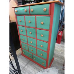 Folk art dresser made from reclaimed wood