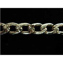 Man's gold clad Figaro chain bracelet
