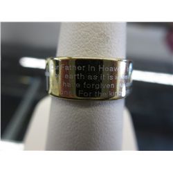 Unisex Lord's Prayer cross ring