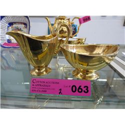 Royal Winton gold luster cream & sugar