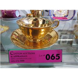 Royal Winton gold luster teacup & saucer