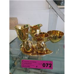 7 Vintage gold luster china pieces