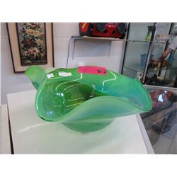Signed art glass centerpiece bowl - large