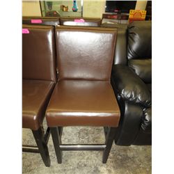 NEW - Brown leather dining chair