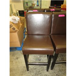 NEW - Brown leather dining chair