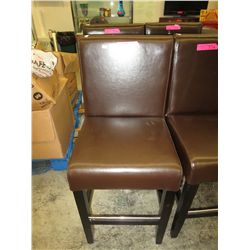 NEW - Brown leather dining chair