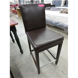 NEW - Brown leather counter height chairs