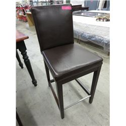 NEW - Brown leather counter height chairs