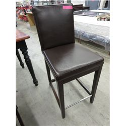 NEW - Brown leather counter height chairs