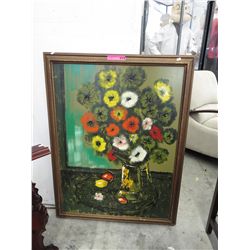 Vintage paint on board still life