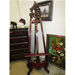 Carved wood easel