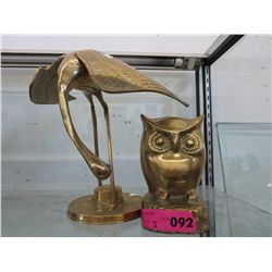 2 Solid Brass animal statues