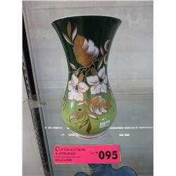 Hand painted German porcelain vase - Gold relief