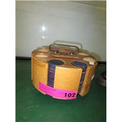Vintage spinning chip and card holder