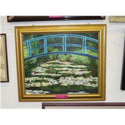 Paint on canvas - Monet repro - "The Bridge"