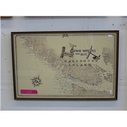 Map of Known Vancouver island ship wrecks