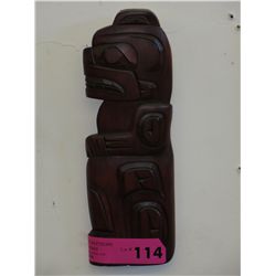 First Nations carved wall plaque