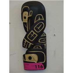 First Nations carved wall plaque