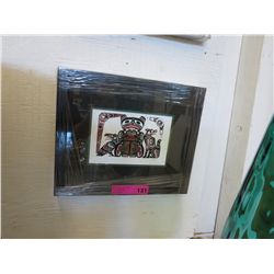 Framed Richard Shorty print "Frog copper design"