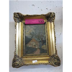Antique Framed Russian petit point still life