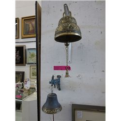 2 Cast Bells - Brass, Iron