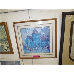 Framed print of a church