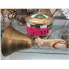 Image 1 : Vintage brass bell & container