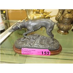 Vintage cast  metal dog - as is