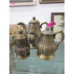 Brass plated tea service