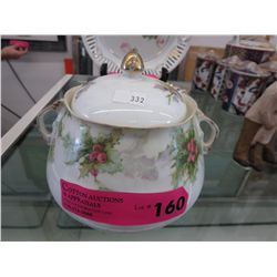 Hand painted Silesia covered dish