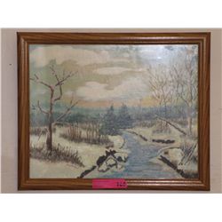 Signed paint on board by M. Majesgey
