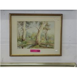Signed 1943 watercolour M. Greene