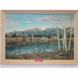 Paint on board landscape