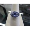 Image 1 : Tanzanite cluster ring set with 10 diamonds