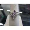 Image 1 : Sterling silver diamond & violet amethyst ring