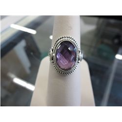 Custom made 5 ct amethyst oval ring
