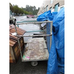 Industrial metal rolling cart.