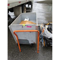 Rolling cart with produce box