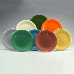 8 FIESTA 13" serving plates (circular): rose, turquoise, light blue (some scratches), yellow (som...