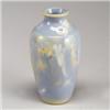Image 1 : WELLER Auroro vase with daisies on a pale blue ground. Minor 1/4" glaze inconsistency to rear of...