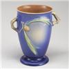 Image 1 : ROSEVILLE blue Pine Cone vase (847-9"). Small nick to rim. Impressed mark....
