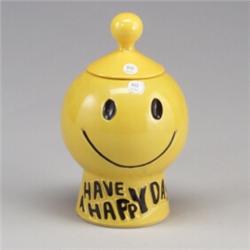 MCCOY Happy Face "Have A Happy Day" cookie jar. Marked. 11"...