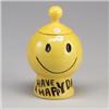 Image 1 : MCCOY Happy Face "Have A Happy Day" cookie jar. Marked. 11"...