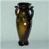 Image 1 : Fine and tall ROSEVILLE Rozane Royal Dark vase with whiplash handles probably painted by Dunlavy...
