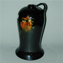 WELLER Dickensware I bulbous vase painted by Hattie Mitchell with branches of blackberries on a d...