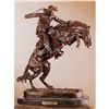 Image 1 : Bronco Buster" Bronze Sculpture by Frederick Remington, 14"x11", Foundry Made in the US