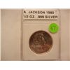 Image 1 : 1980 Andrew Jackson Half Oz., .999 Silver Comm. Coin